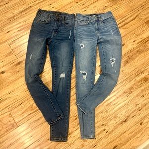2 Aeropostle distressed jeans sz 0